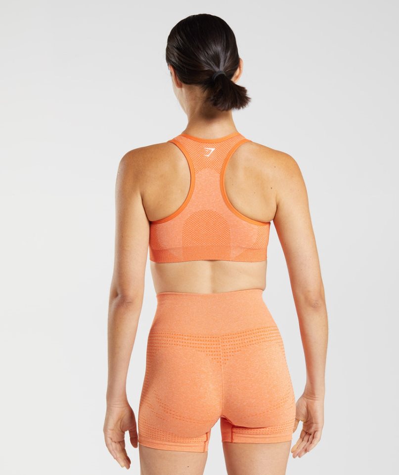 Women's Gymshark Vital Seamless 2.0 Sports Bra Orange | NZ 4SUCFB